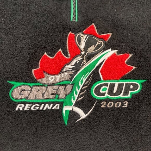 VTG Rare 2003 Puma 91st Grey Cup Football Fleece Sweater Jacket Mens Medium - Picture 2 of 9